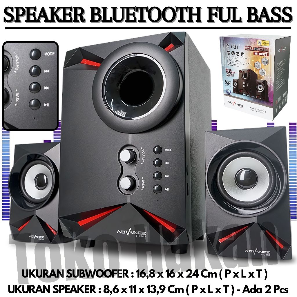 Speaker Bluetooth Advance M180 BT Cleon / Speaker Aktif Bisa Sambung Tv - Speaker Aktif Full Bass / 