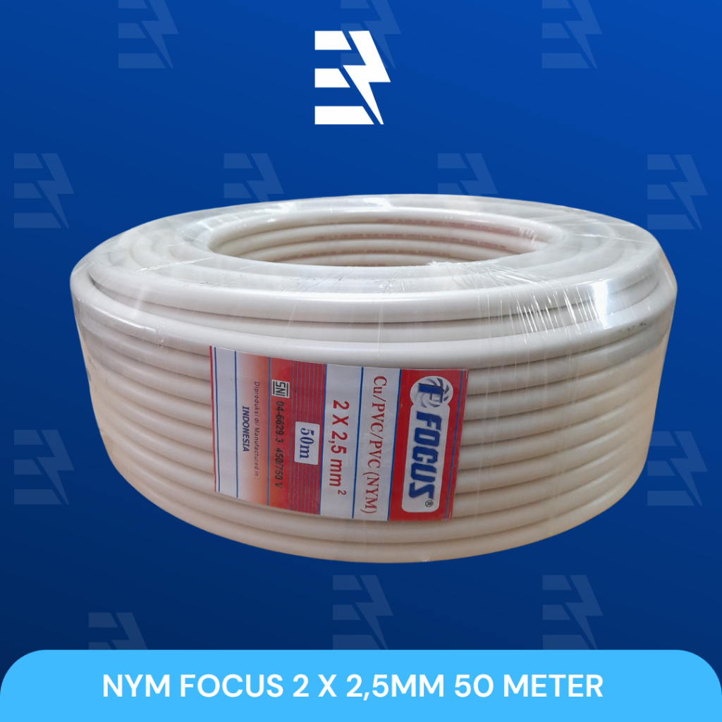 Jalanterangshop17 Kabel Nym Focus 2 X 1,5 / 2 X 2,5 / 3 X1,5 / 3 X 2,5Mm Panjang 50 Meter
