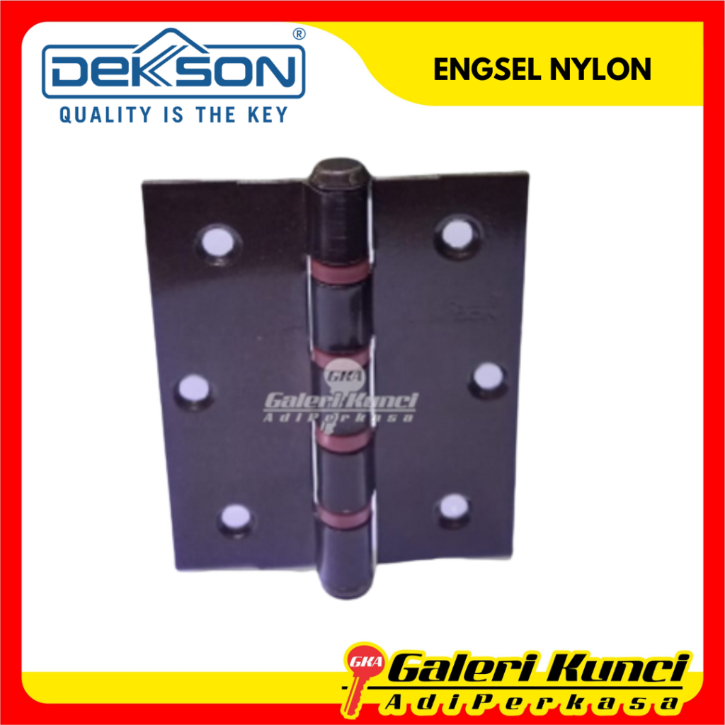 Engsel Dekson Dekkson NYLON ES IR 3X2.5X2MM 4NR BA Engsel Jendela Alumunium Brown
