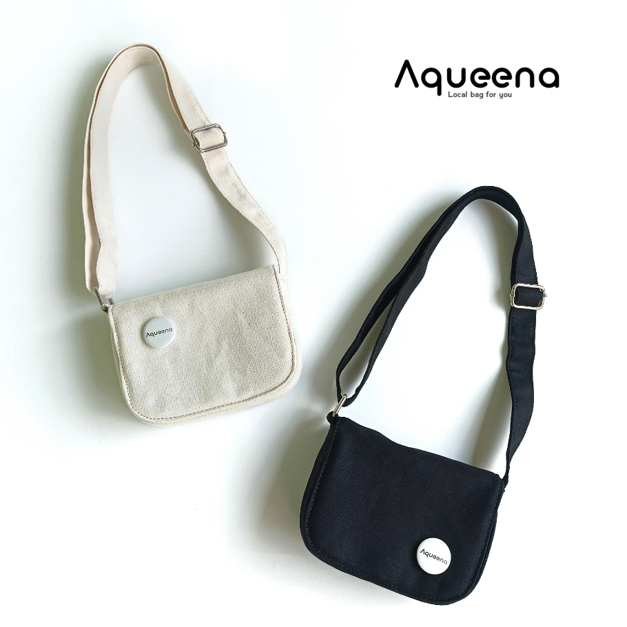 Tas Selempang Wanita Mini Kanvas | Aqueena Haiko Bag | Sling Bag Casual