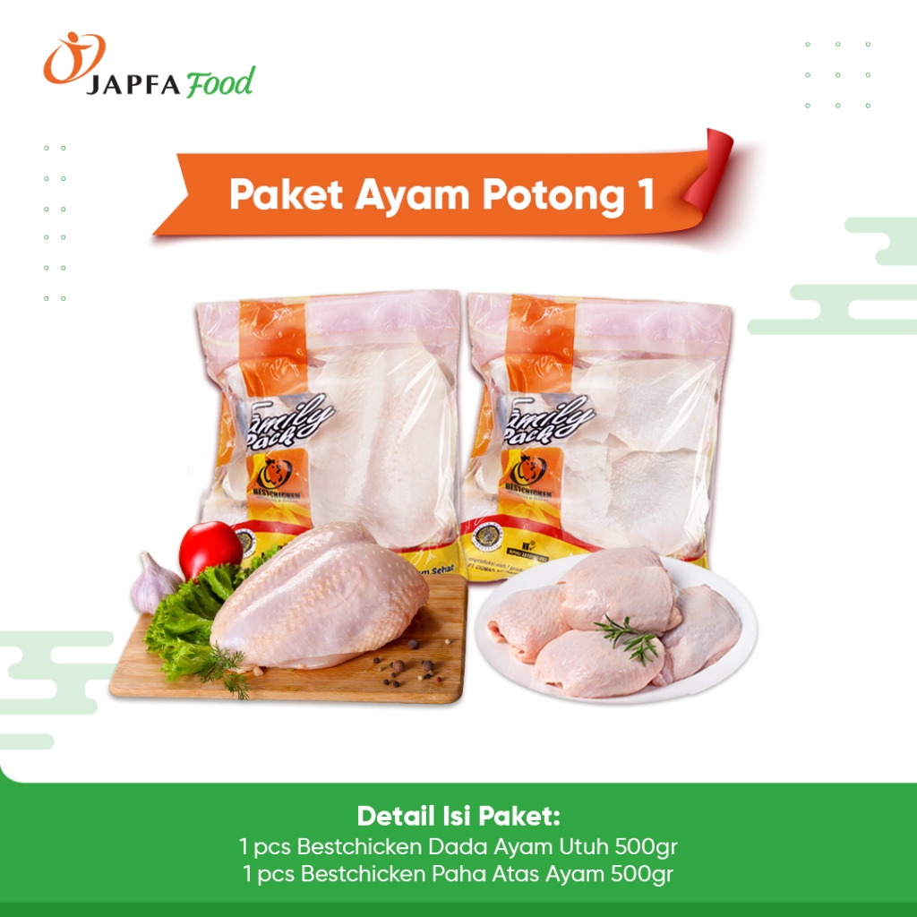 

Paket Ayam Potong 1 - Bundling Bestchicken Dada Ayam Utuh & Paha Atas Ayam