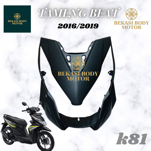 cover front kap tameng depan beat esp new eco beat street k81 hitam doff 2016-2019 NON ORI