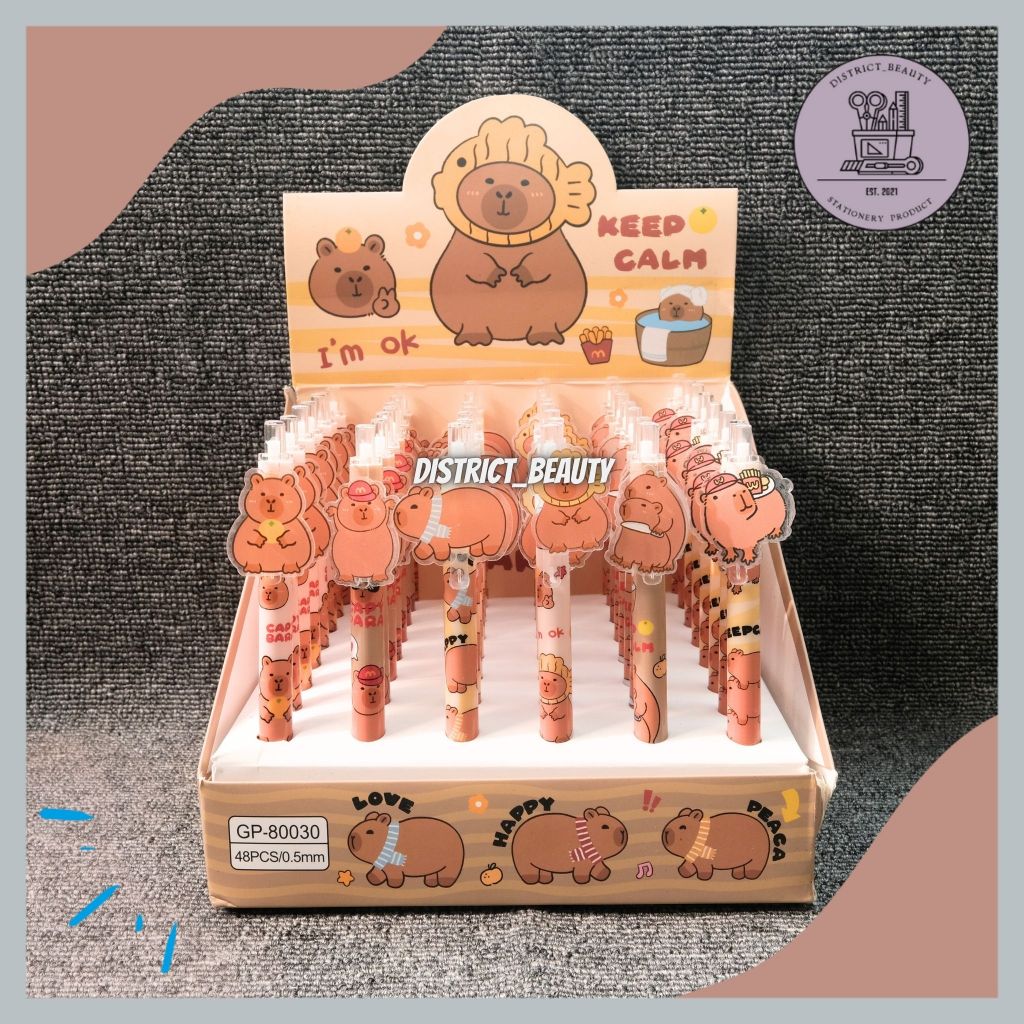 

PULPEN CETEK AKRILIK CAPYBARA PENA MEKANIK CAPYBARA PREMIUM PULPEN GEL CETEK CAPYBARA