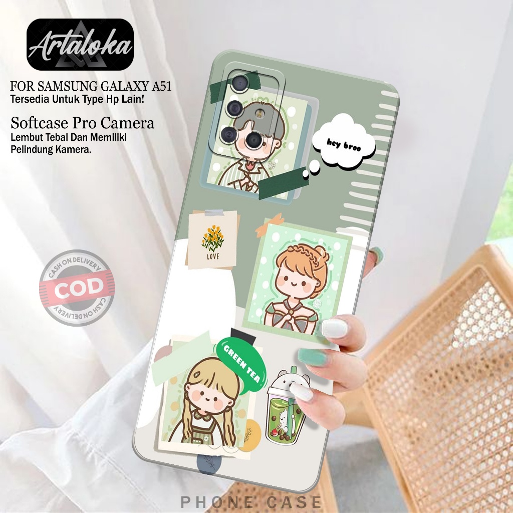 Softcase Hp Samsung Galaxy A51 Fashion Case Kartun Case Samsung Galaxy A51 Silikon TPU Pro Camera Ca
