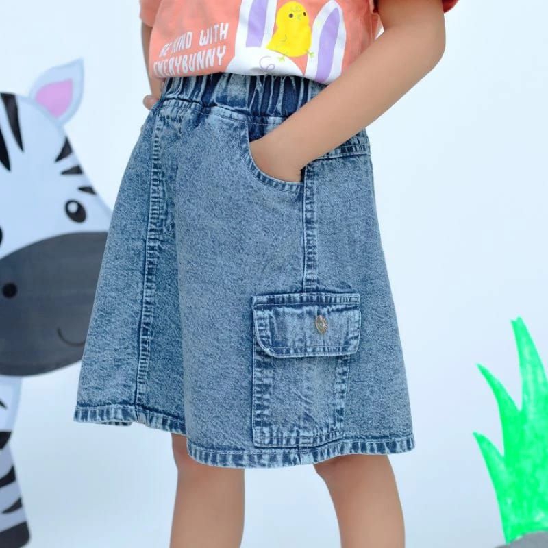 rok jeans pendek cargo rok jeans pendek bawahan pendek anak perempuan rok cargo anak rok saku rok je
