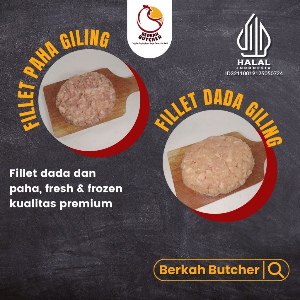 

Daging Ayam Giling 1 Kg Cincang Paha Dada Ayam Fillet Giling 1kg Berkah Butcher