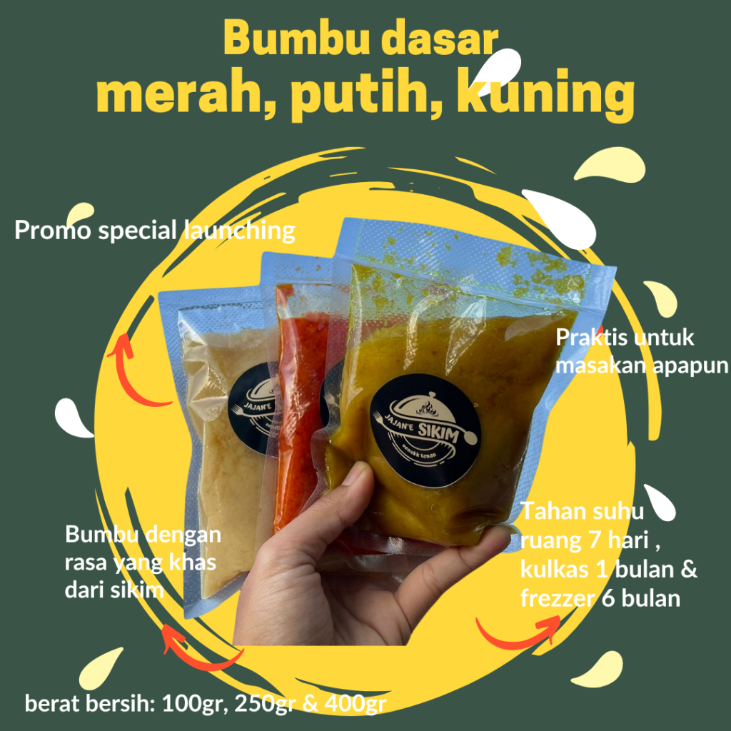 

[REFIL] BUMBU DASAR PUTIH / MERAH / KUNING/ BUMBU DASAR HOMEMADE