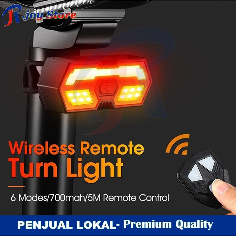 Lampu Sein Sepeda USB Wireless Tanpa Kabel Waterproof