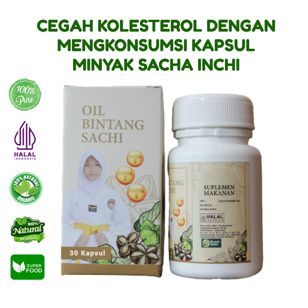 Jual Herbal Penurun Kolesterol Kapsul Oil Bintang Sachi