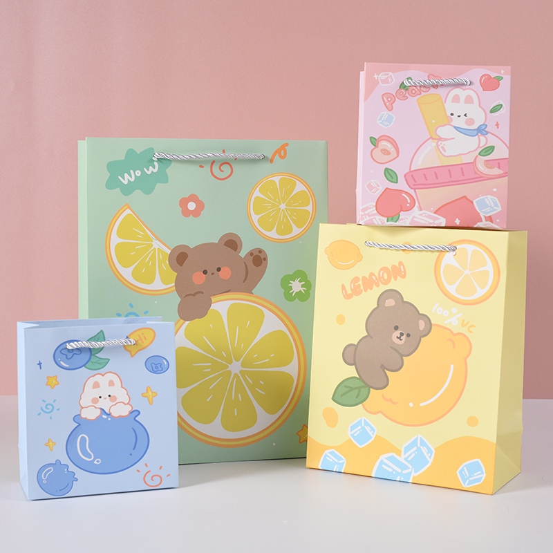 

Paper Bag Bear Lemon | Goodie Bag | Tas Souvenir | Tas Ulang Tahun | Tas Kado