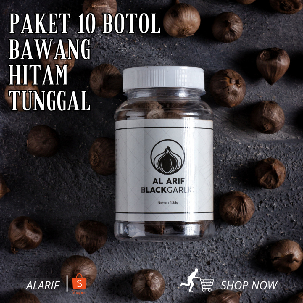 

( BAWANG TUNGGAL ) BAWANG HITAM TUNGGAL ALARIF BLACK GARLIC
