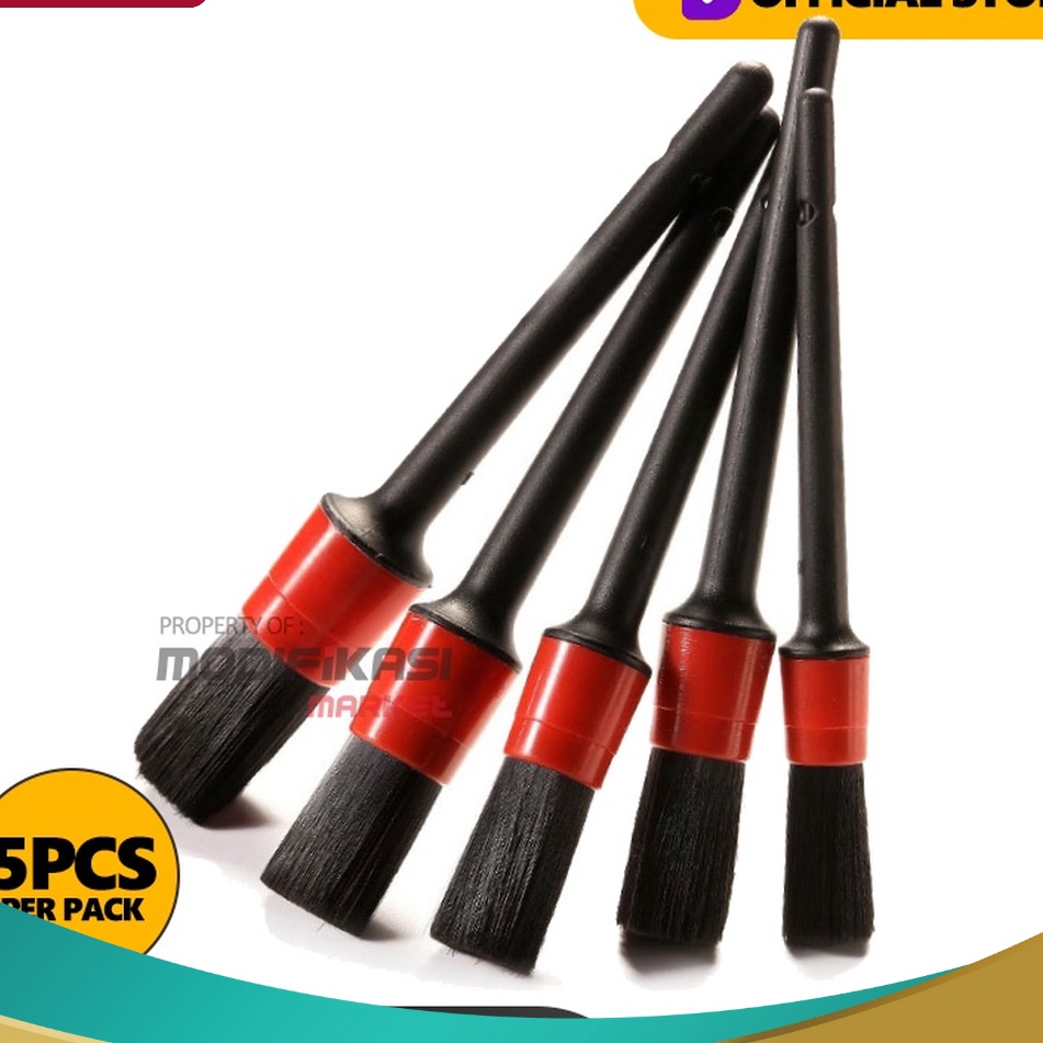 

SERU KUAS DETAILING SET 5 IN 1 DETAILING BRUSH ANTI BARET SIKAT KUAS 5 PCS