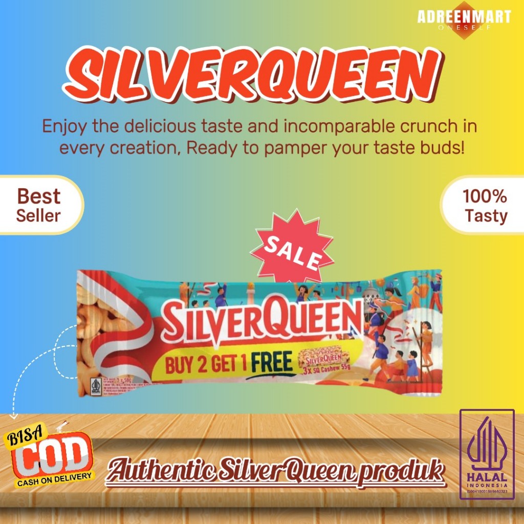 

SPESIAL PROMO SILVERQUEEN BUY 2 GET 1 55GRAM SPECIAL EDISI KEMERDEKAAN