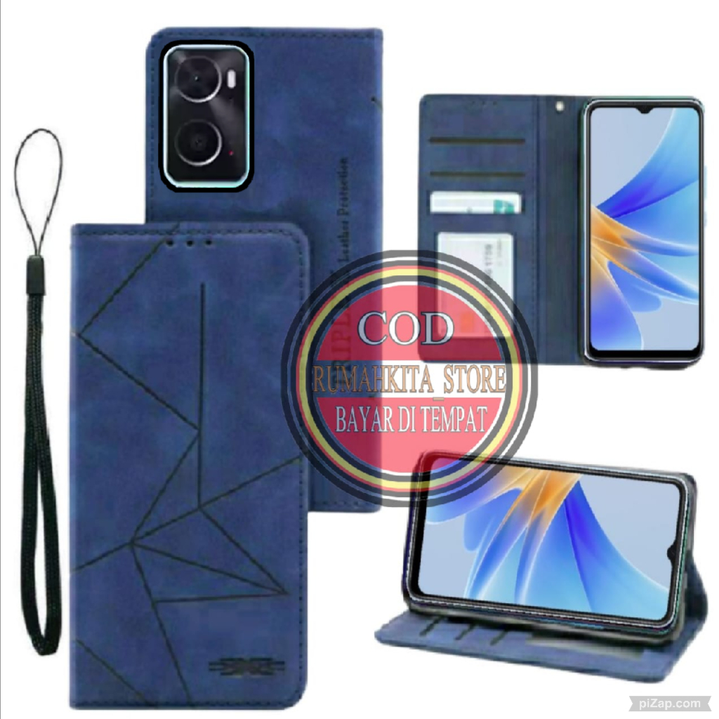 CASE HP OPPO A76 MOTIF MAXNET CASE KULIT- CASING DOMPET-FLIP LEATHER-SARUNG HP