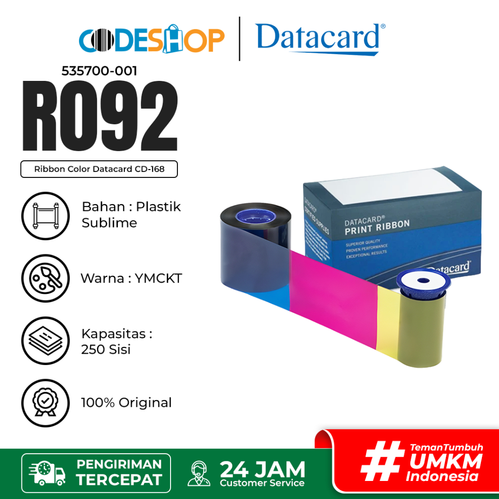 RIBBON WARNA COLOR DATACARD CD168 - CD 168 - YMCKT 535700-001-R092