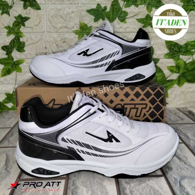 sepatu PRO ATT pria BSD putih hitam