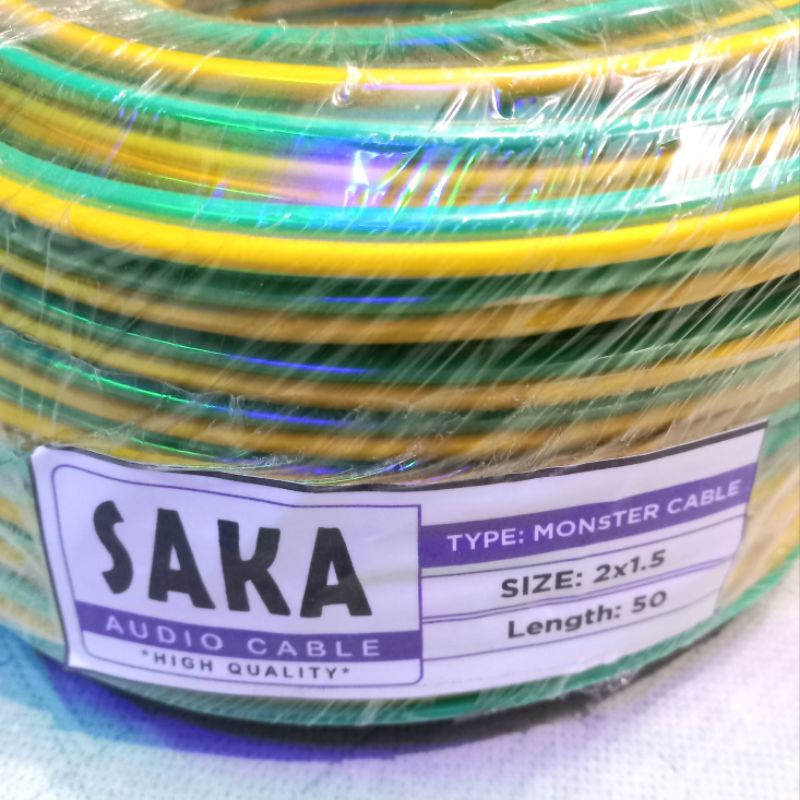 Kabel Serabut HYO Bulat Transparan Kabel Monster Audio Listrik 2x1,5 Ecer Per Meter