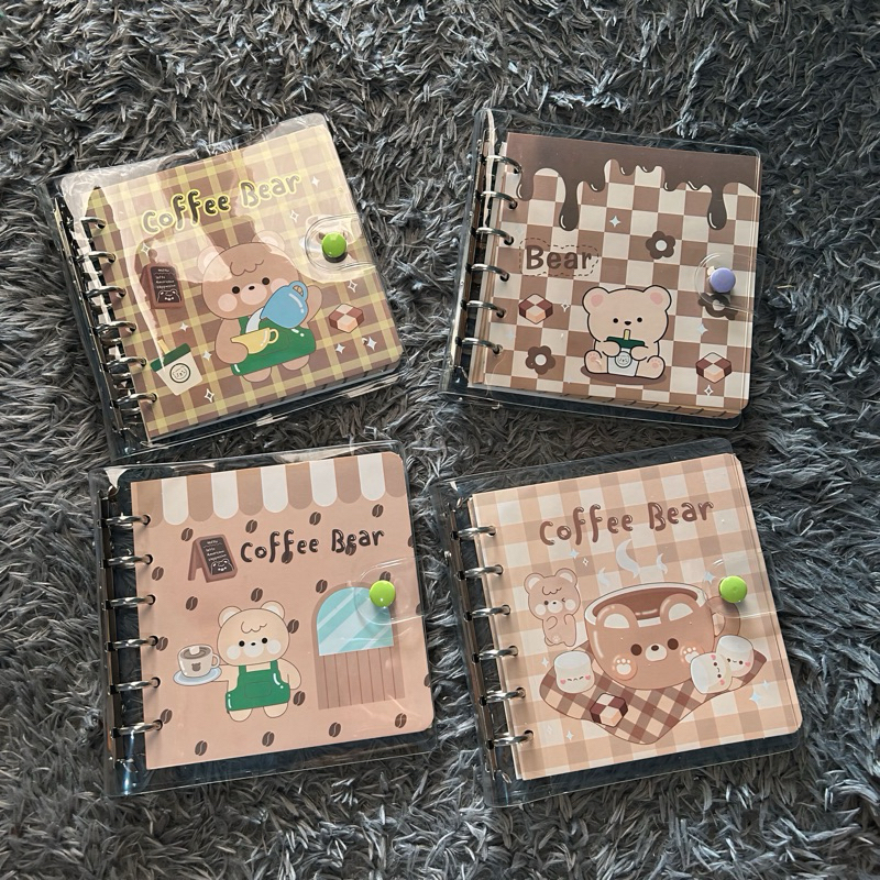 

Binder persegi bening + isi motif cute brown bear