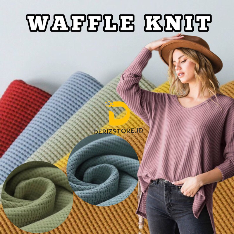 KAIN WAFFLE UNIQLO  | BAHAN KAIN WAFFLE KNIT PREMIUM PER 1 KG