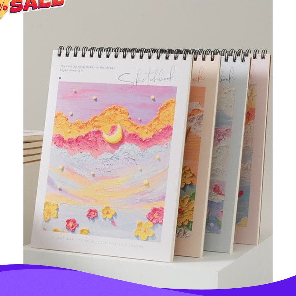 

HEMAT Sketchbook A4 Buku Gambar A4 Buku Sketsa Vertikal Jilid Spiral 45 Lembar9Halaman Buku Gambar