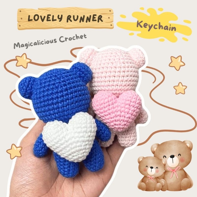 CROCHET LOVELY RUNNER COUPLE KEYCHAIN / GANTUNGAN KUNCI COUPLE LOVELY RUNNER RAJUT
