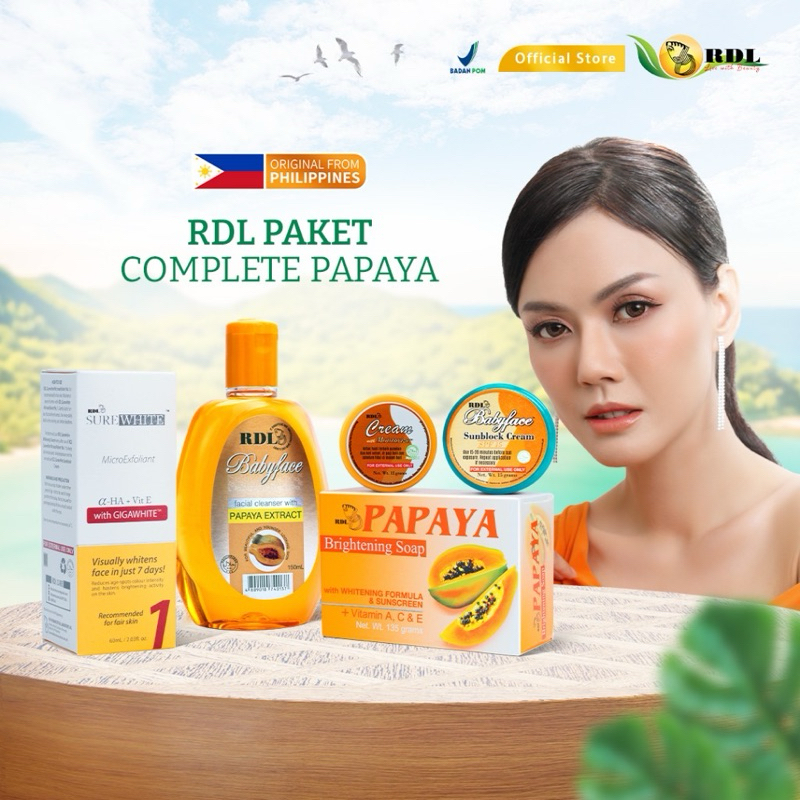 Paket RDL Original Complete SureWhite 1 2 3 - Mencerahkan Meratakan Warna Kulit | Memperbaiki Wajah 