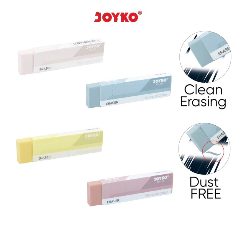 

Penghapus Eraser Joyko ER-123 ECER 1 Biji / Elastic Eraser / Penghapus Elastis Morandi Color