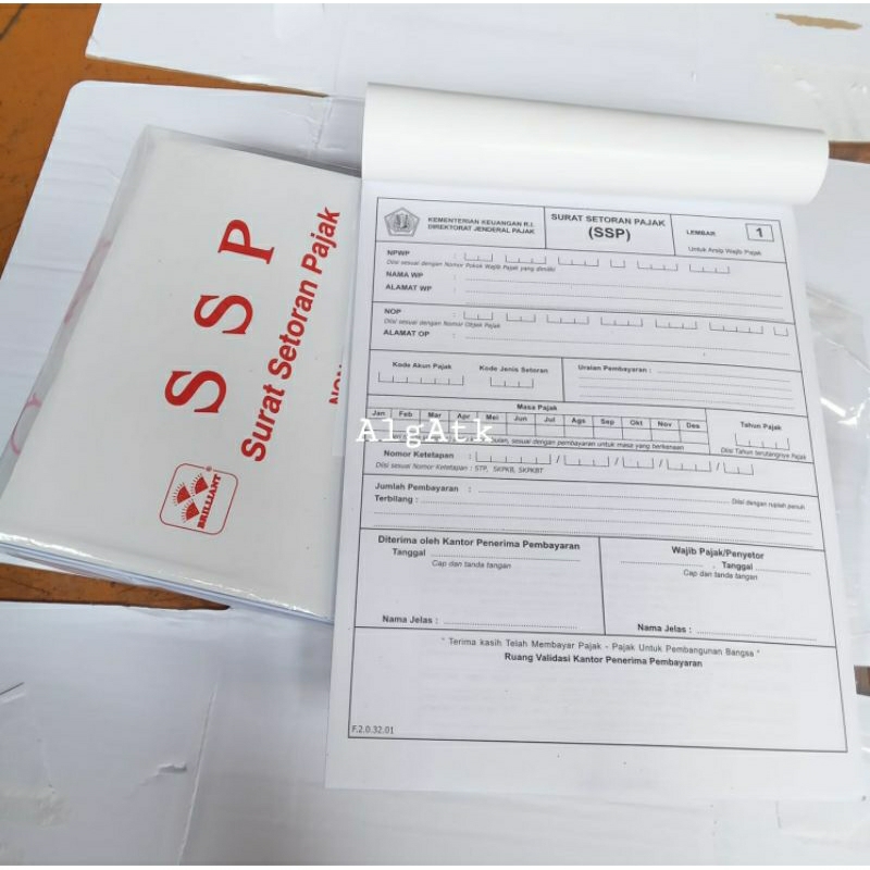 

Surat Setoran Pajak A4 (SSP) non carbon( Harga/1 pack)