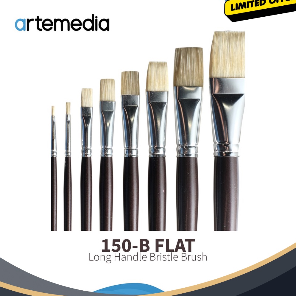 

SPESIAL Artemedia 15B Flat Bristle Brush Kuas Cat Minyak