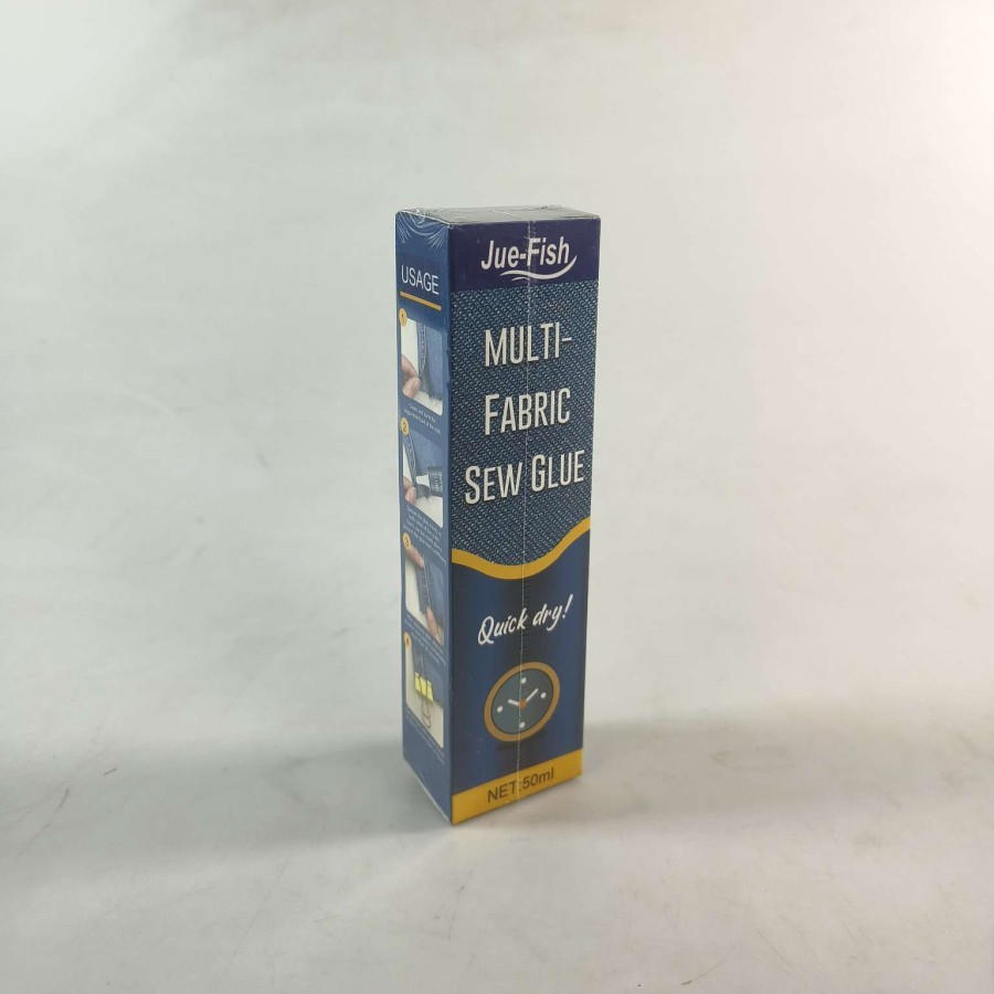 JUE FISH Lem Serbaguna Lem Perekat Kain Kulit Textile Sol Sepatu Liquid Glue 50ml