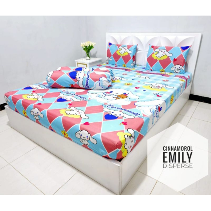 Sprei 90x200x20 Seprai Katun Homemade Set Sarung Bantal Guling Motif karakter Estetik Murah