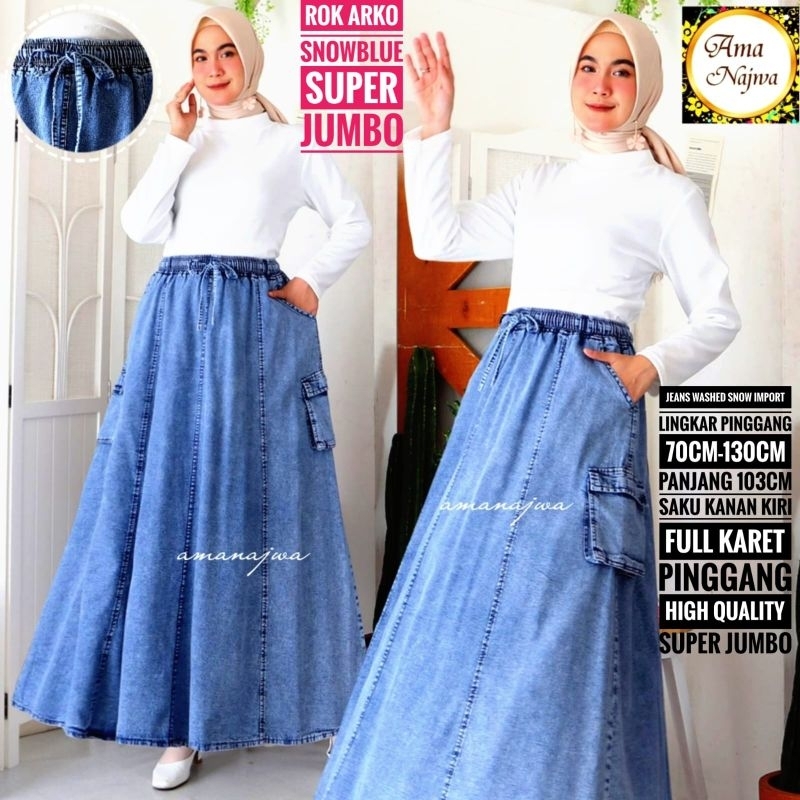 ROK ARKO SUPER JUMBO AMA NAJWA/ ROK JEANS JUMBO