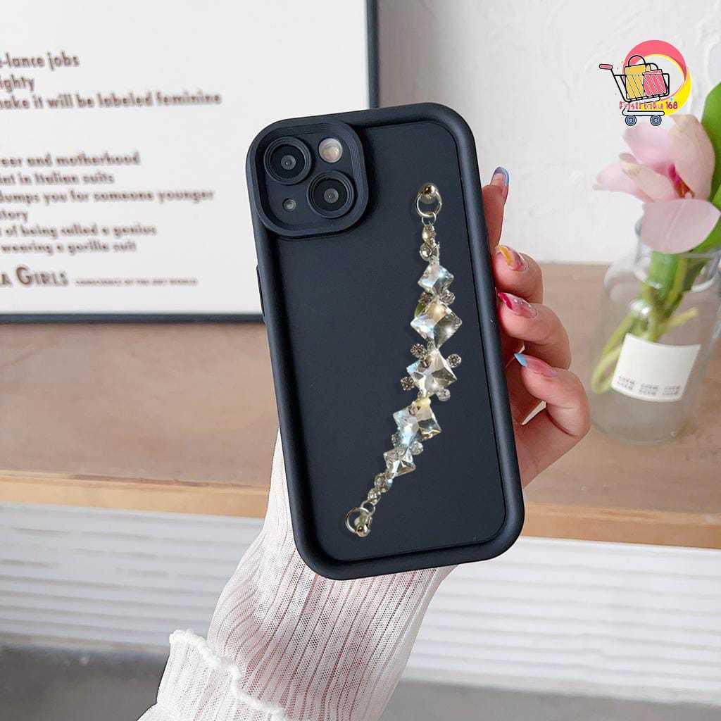 GC97 CASE CASING SILIKON MATTE ROSE DIAMOND HANDGRIP - CASING HP COMPATIBLE FOR REALME 5 5I  C33 C20