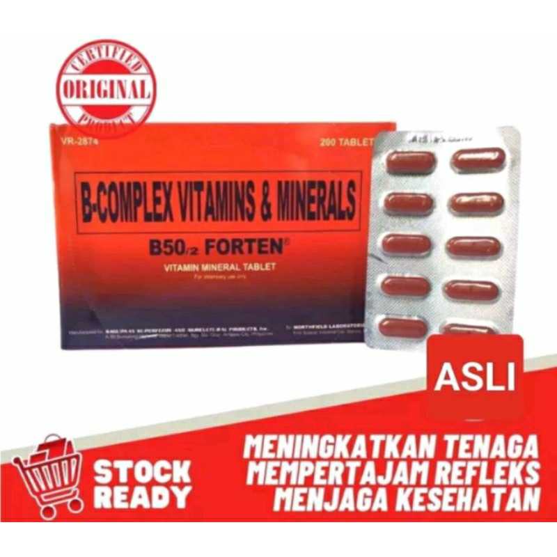 B50 Forten Suplemen Ayam Aduan Figther B Complex 1 capsul