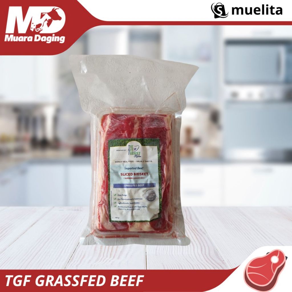 

AUSTRALIAN BEEF SLICED BRISKET by TGF Kitchen - Kualitas Premium, Sapi Australia, Grass-Fed Beef