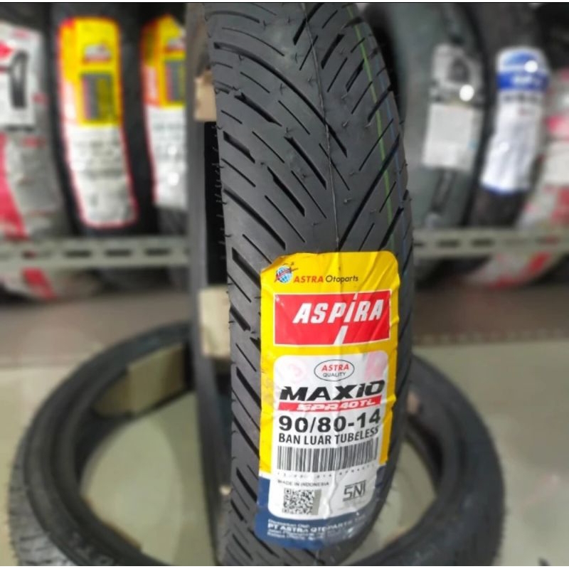 Ban Luar Tubeless 90/80-14 Aspira Maxio SPR40