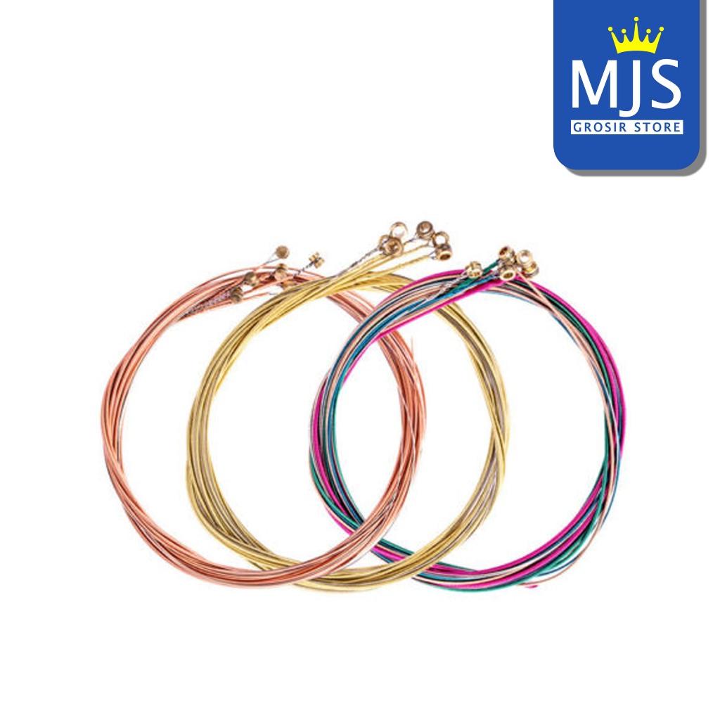 Senar Pelangi Senar Gitar Pelangi Senar Gitar Akustik Emas 1 Set