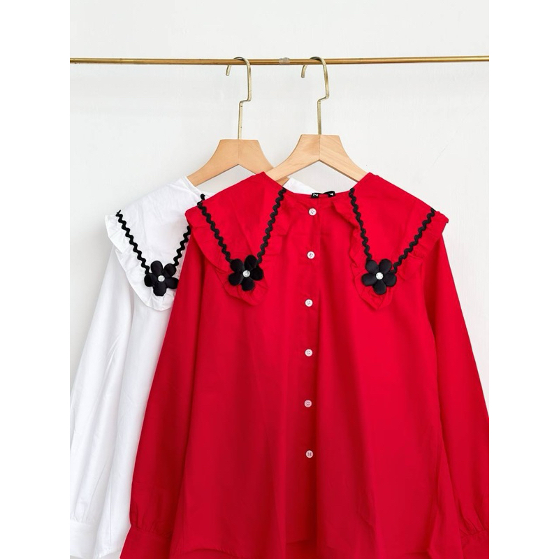 CILLA BLOUSE | BLOUSE WANITA BLOUSE KERJA WANITA | BLOUSE LENGAN PANJANG | BLOUSE BUNGA KOREA KEKINI