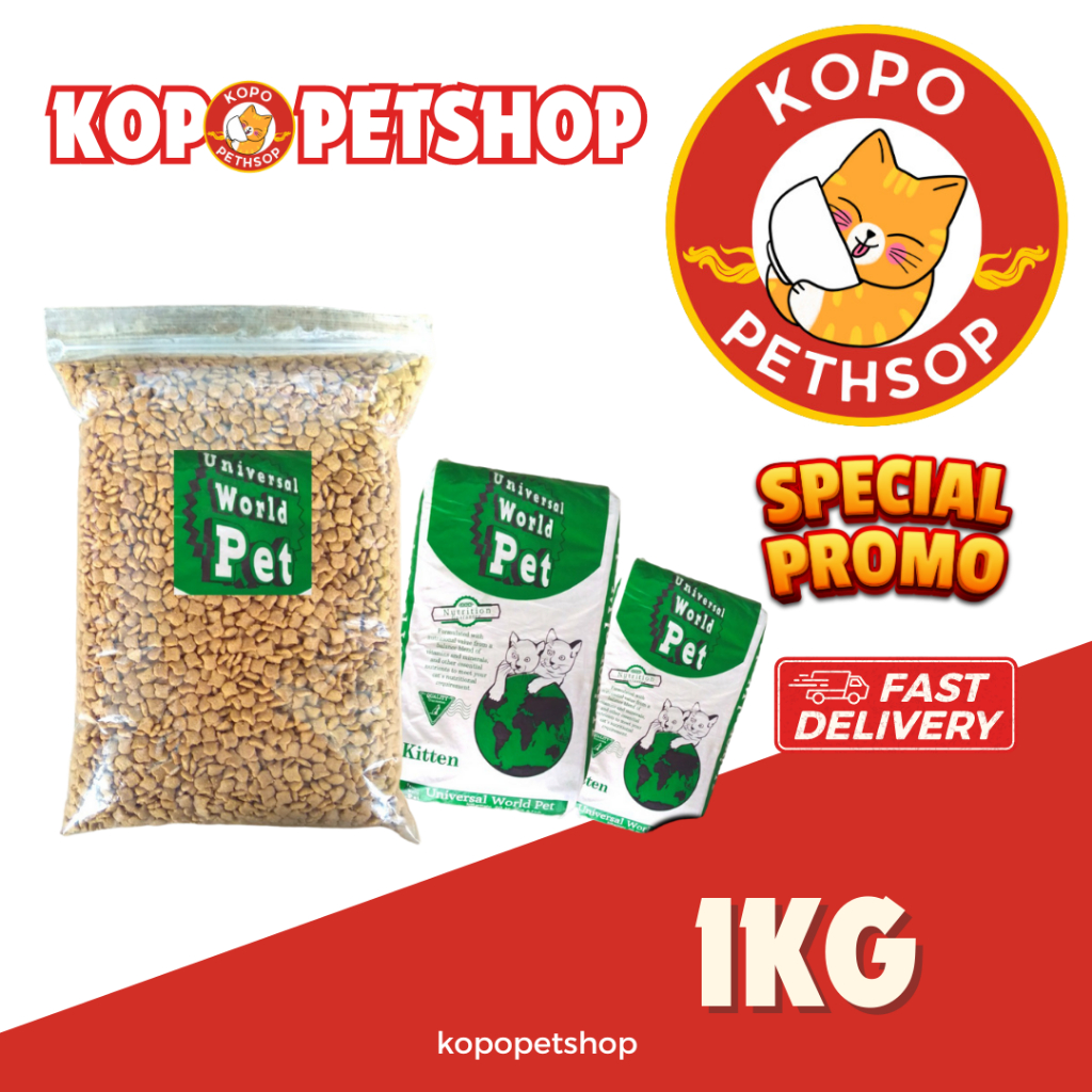 Universal Kitten 1kg repack makanan kucing universal kitten