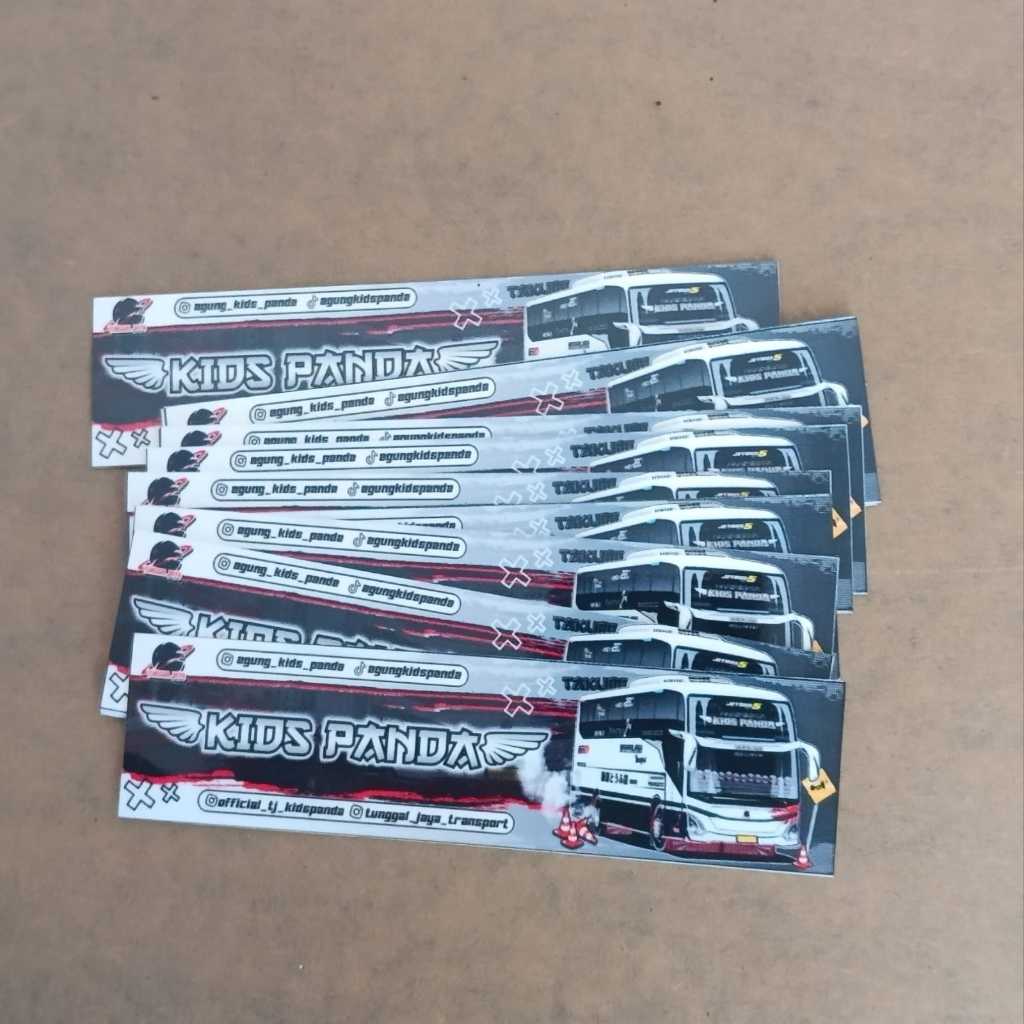 Stiker bus Tunggal jaya Kids panda