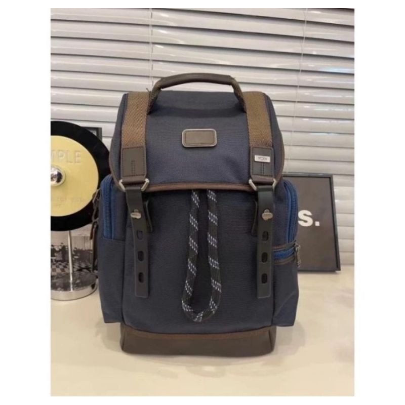 Tas Tumi Alpha Bravo Douglas Backpack ready Hitam or Blue free emboss