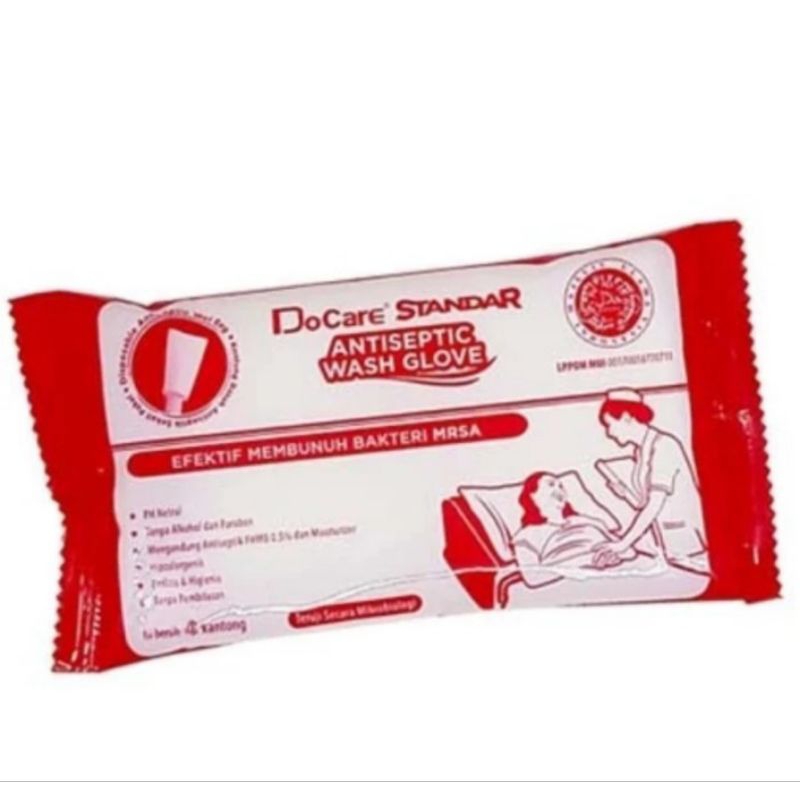 DoCare Antiseptic Wash Gloves Standar - Tisu Basah Mandi