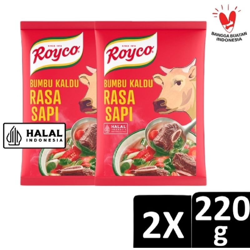 

Royco Bumbu Kaldu Penyedap Rasa Sapi 220 g x 2