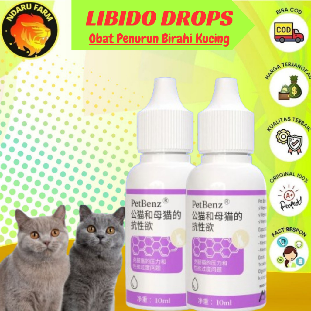 Libido Drops Obat Penurun Birahi Libido Kucing Jantan Betina