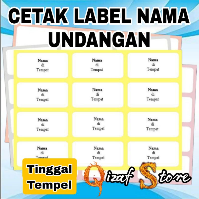 

Cetak Label Nama Undangan | Minimal Order 25 Pcs