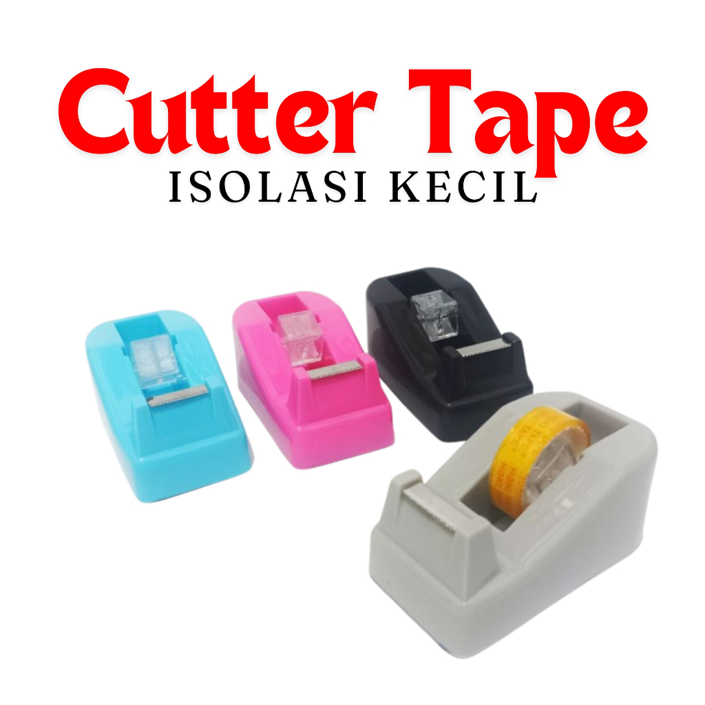 

TAPE CUTTER DISPENSER ISOLASI KECIL 1/2 inch, TEMPAT SELOTIP KECIL 0,5inch