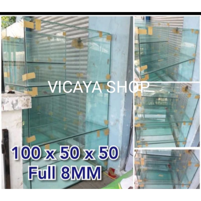 Aquarium Kaca 100x50x50 8mm