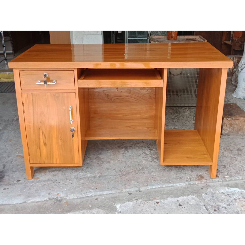 Meja PC / Komputer Kayu Jati