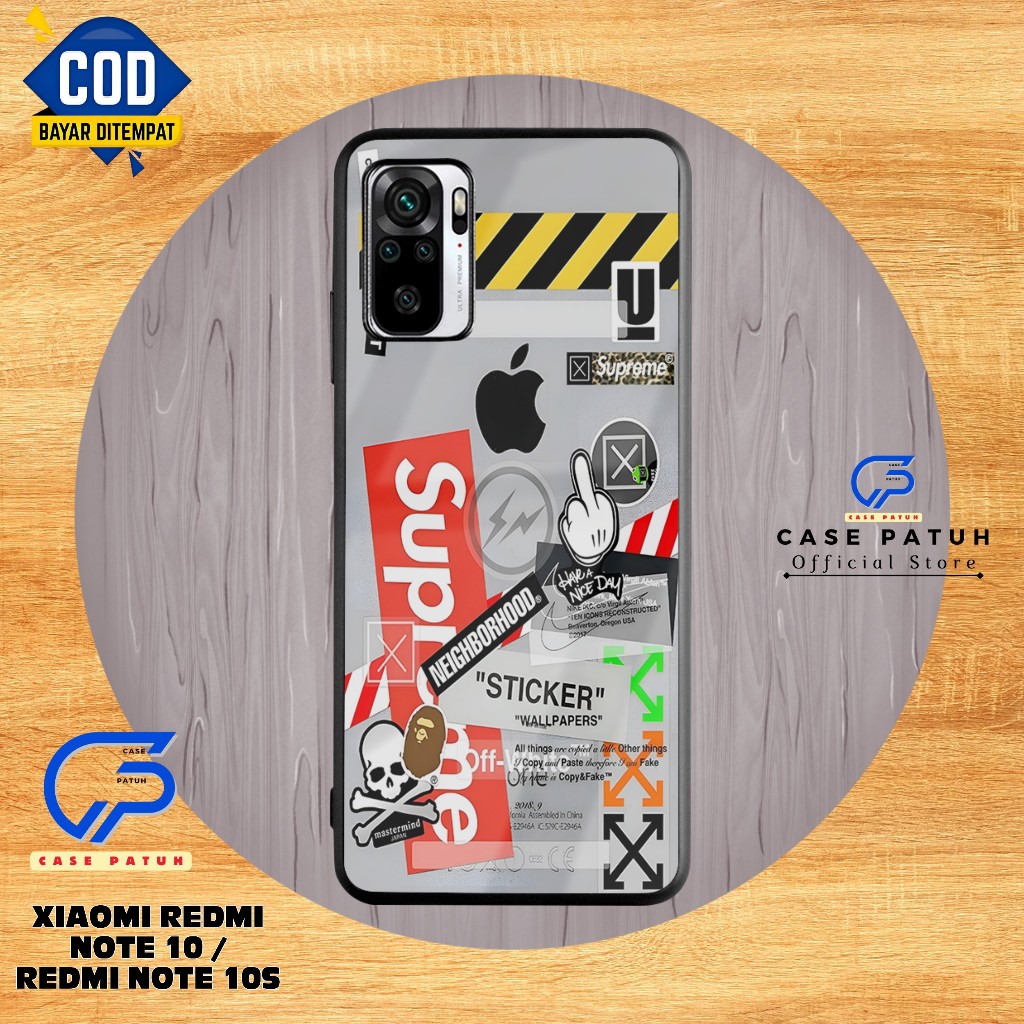 Casing HP Xiaomi Redmi Note 10/Redmi Note 10s Motif Brand Aesthetic Terbaru Case Patuh ( CP11 ) - Si