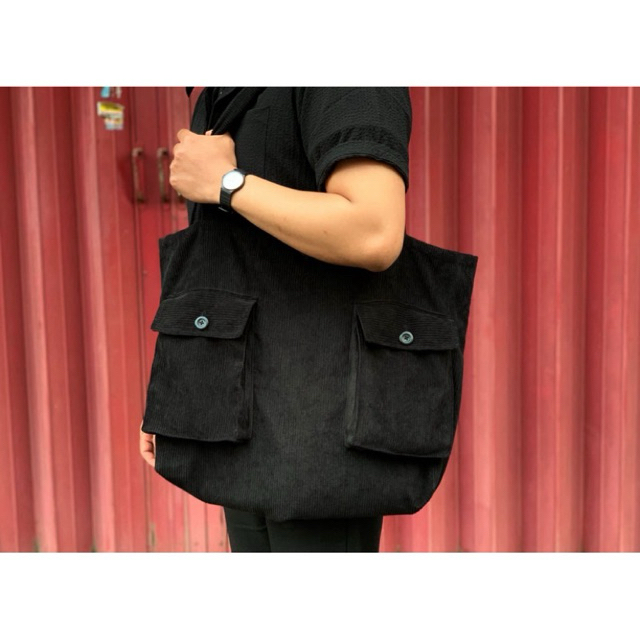 Rushel Corduroy tote bag big size